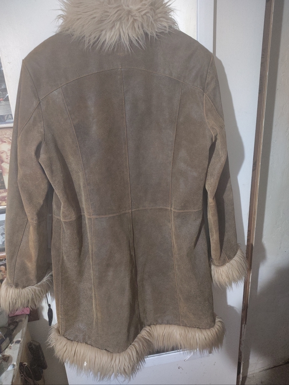 Wilson's Leather Penny Lane Fur Lined Coat w/ Satin Lining M/L Vintage - Picture 3 of 4